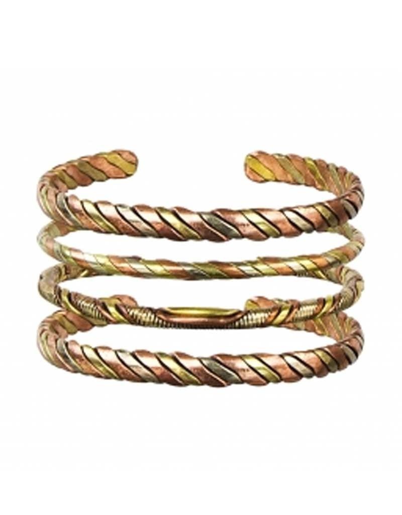 3 Metals Intertwined Bracelet