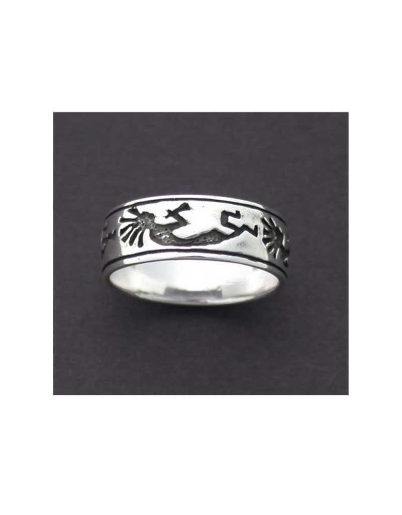 Kokopelli Sterling Silver Ring - Size 5