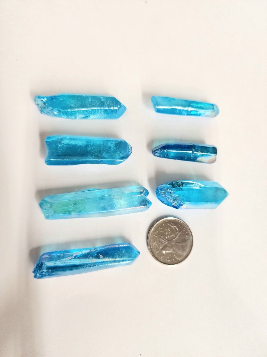 Aqua Aura Quartz Points