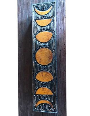 Black &amp; Gold Moon Incense Storage Box - 12&quot;