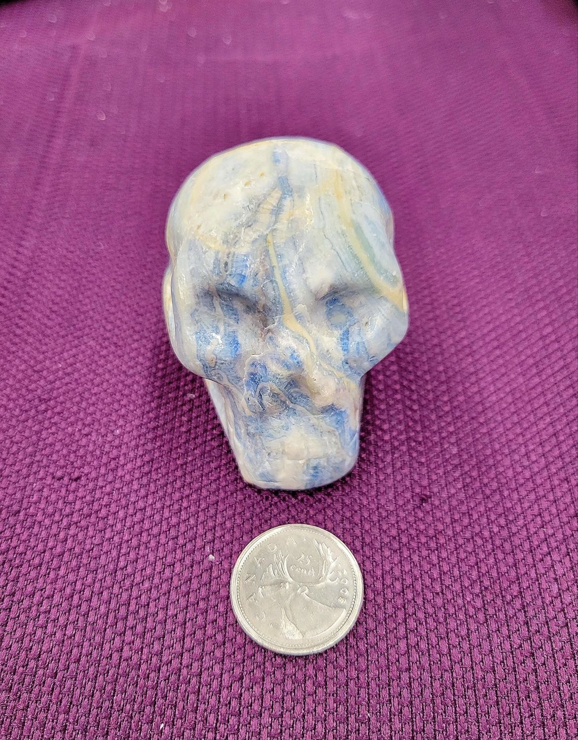 Blue Scheelite / Lapis Lace Onyx  Crystal Skull 2.75&quot;