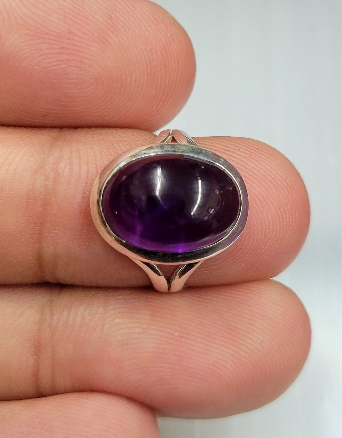 Amethyst Ring A - Size 6 Sterling Silver