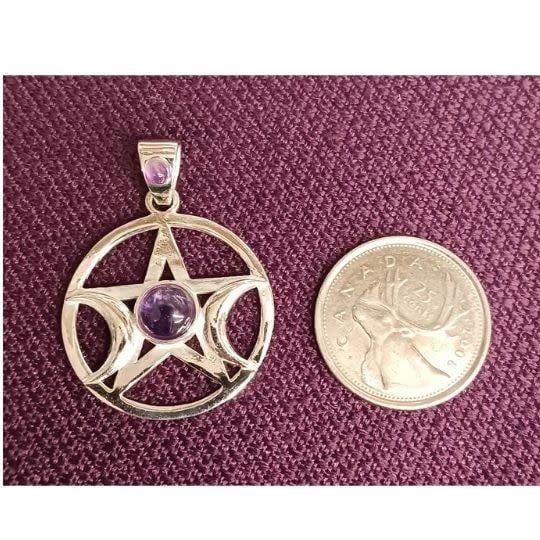 Goddess Pendant Amethyst Sterling Silver