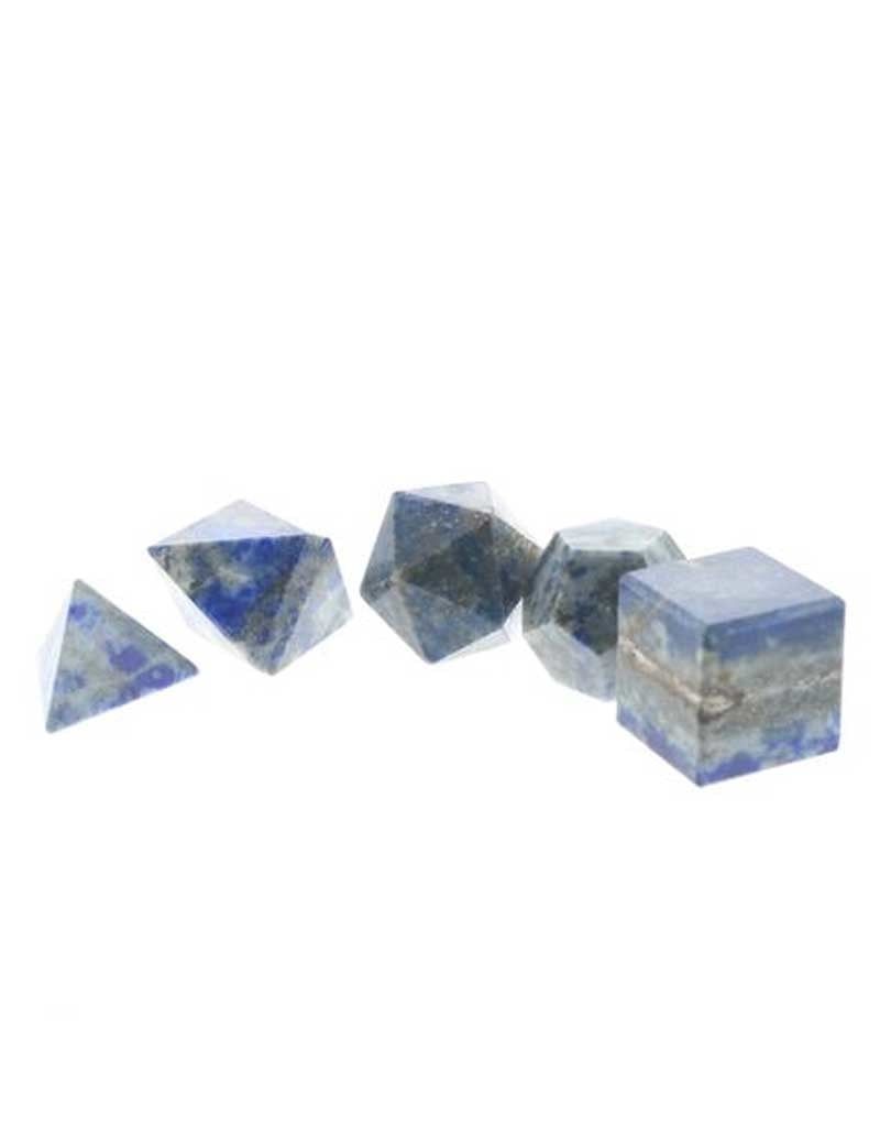 Platonic Solids Set Lapis Lazuli
