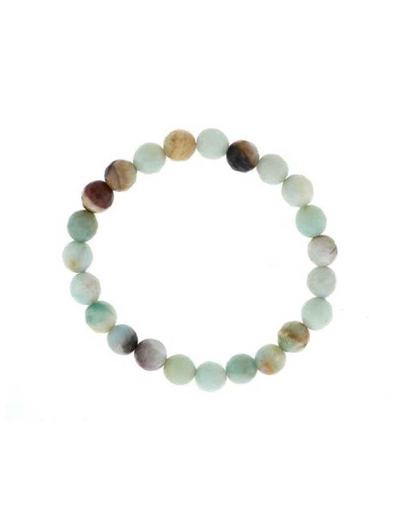 Amazonite Multicoloured Faceted 8MM  Bracelet
