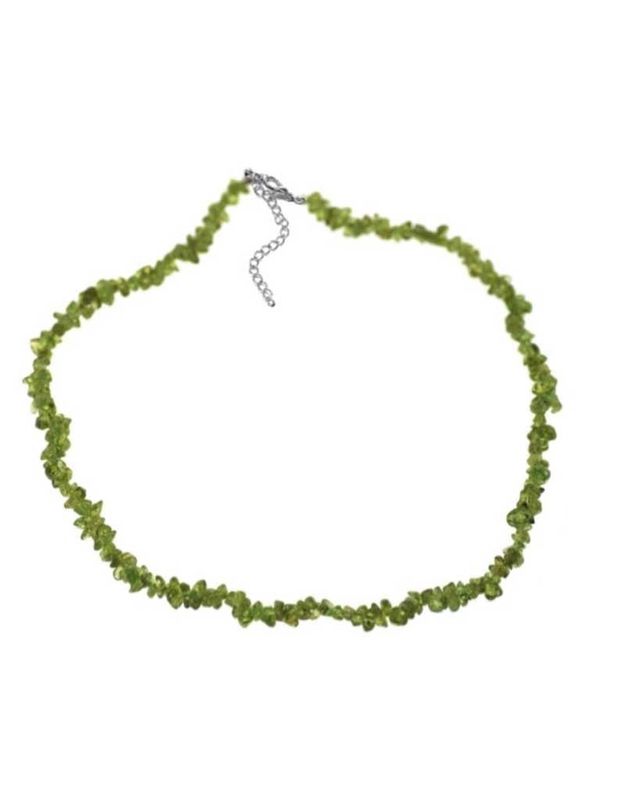 Peridot 18&quot; Chip Necklace w Clasp