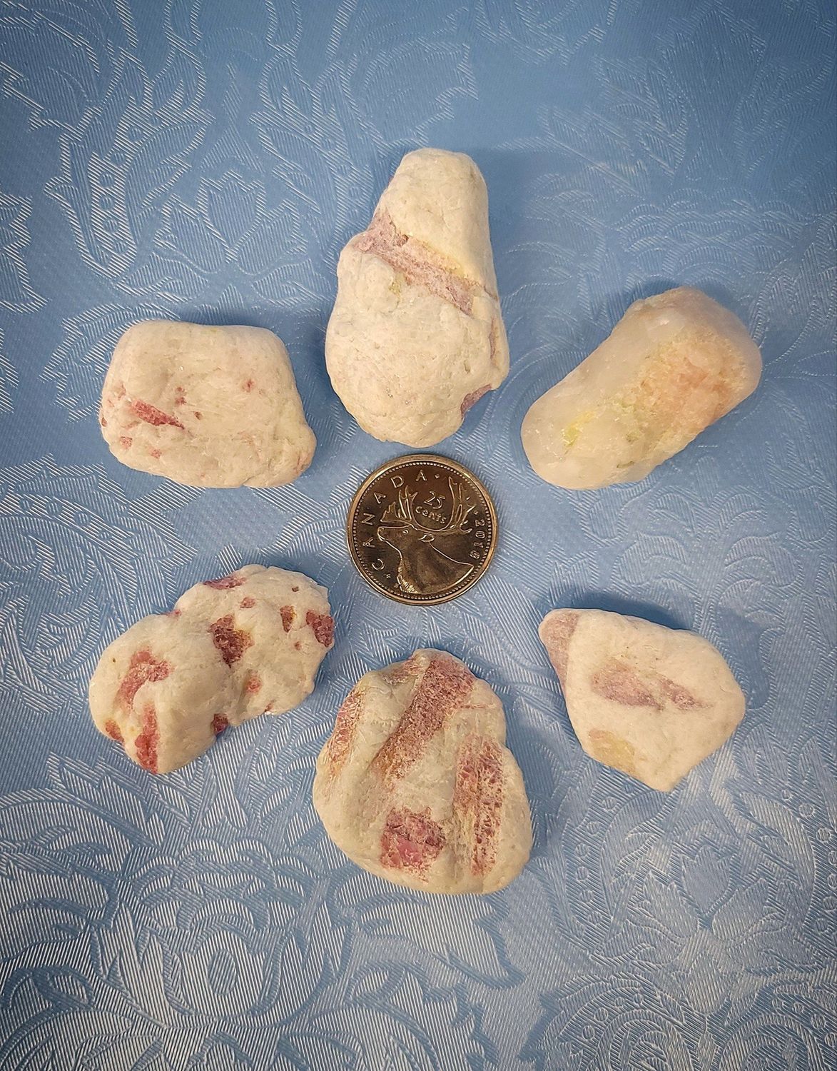 Pink Tourmaline in Quartz Semi-Tumbled