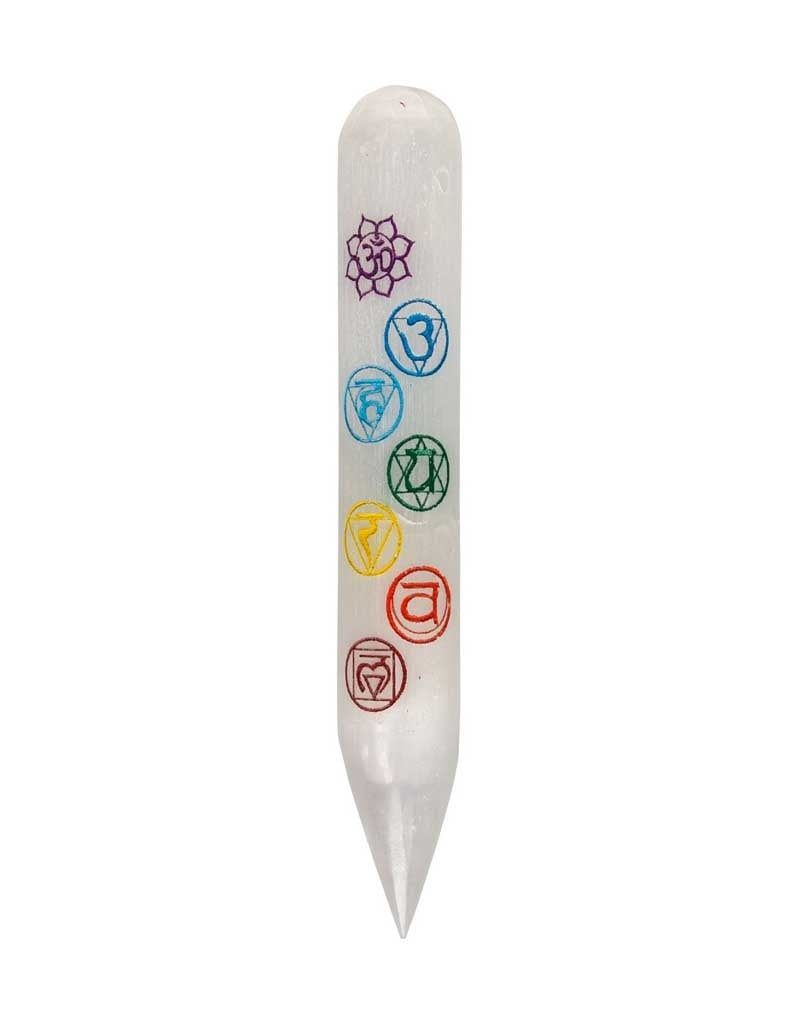Selenite Massager Chakra Wand 6&quot;
