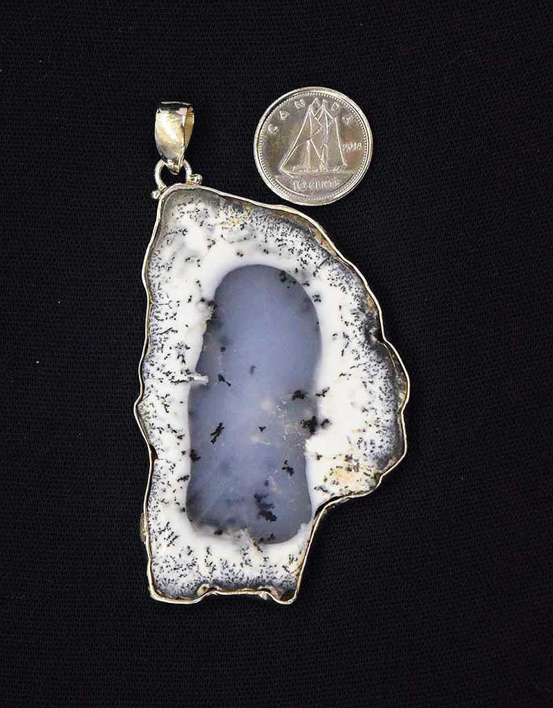 Merlinite (Dendritic Agate) Sterling Silver Pendant