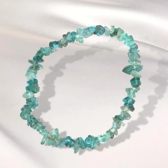 Apatite Clear Light Blue Chip Bracelet