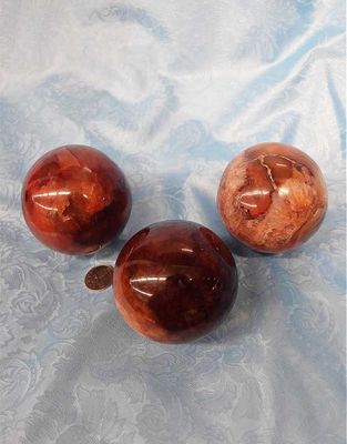 Carnelian Spheres 3" $96