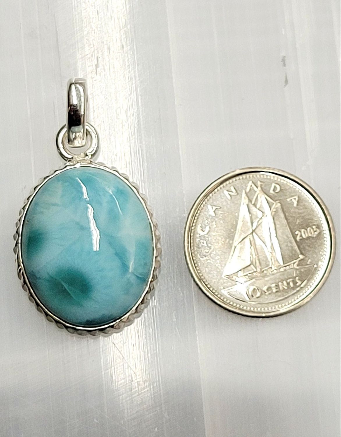 Larimar Pendant L Sterling Silver