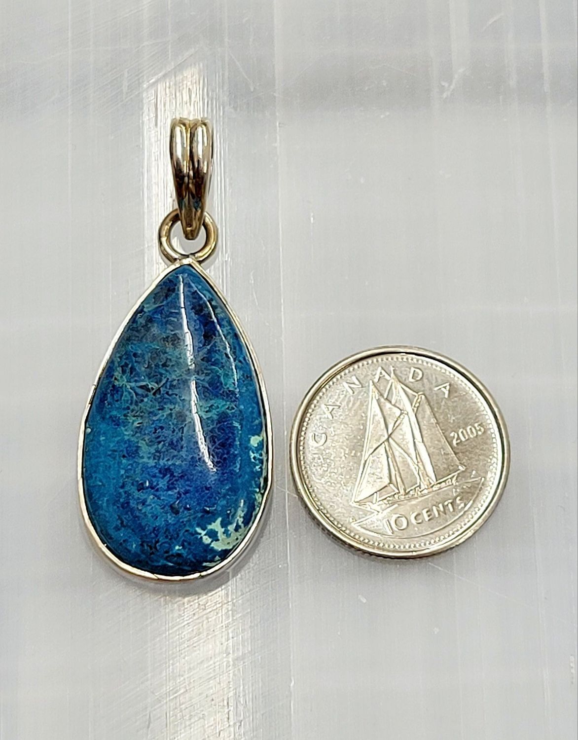 Shattuckite Pendant A Sterling Silver