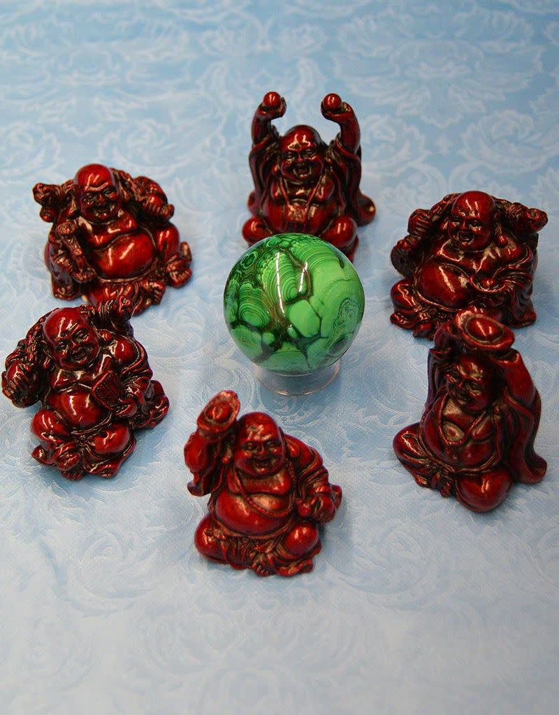 Mini Red Buddha 3&quot; x 2&quot;
