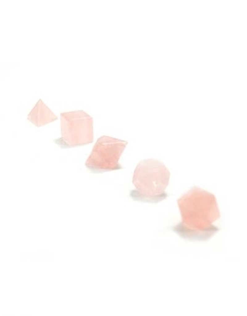 Platonic Solids Set Rose Quartz