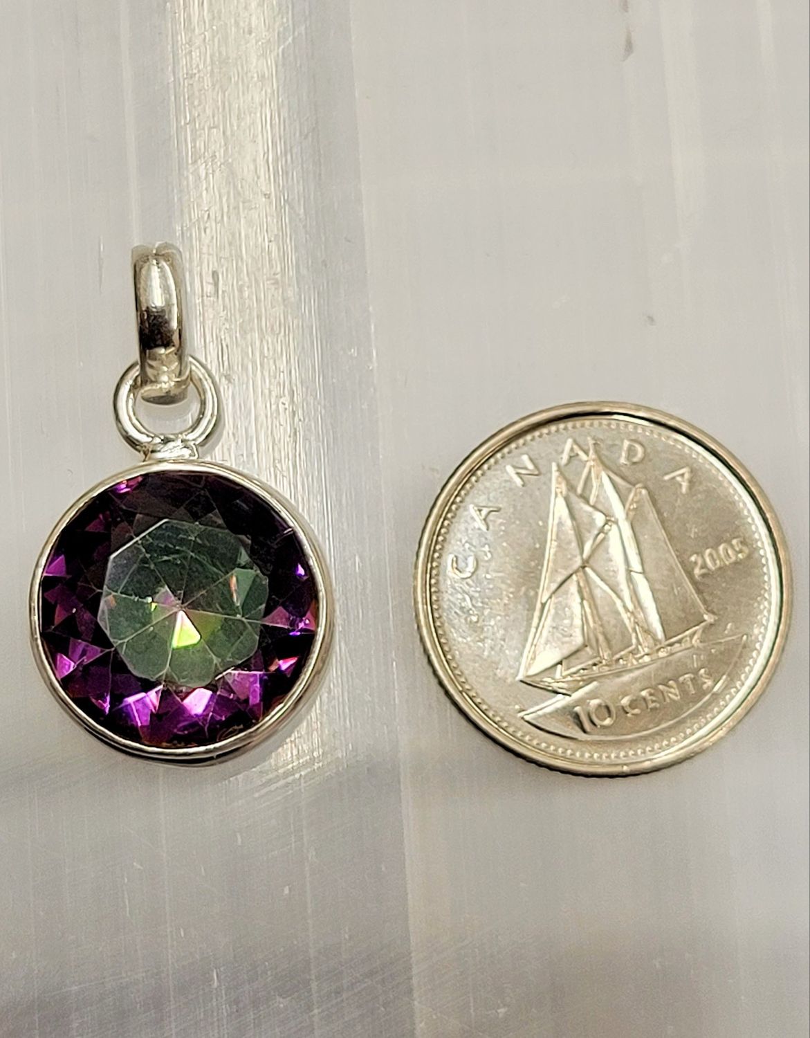 Mystic Topaz Pendant A Sterling Silver