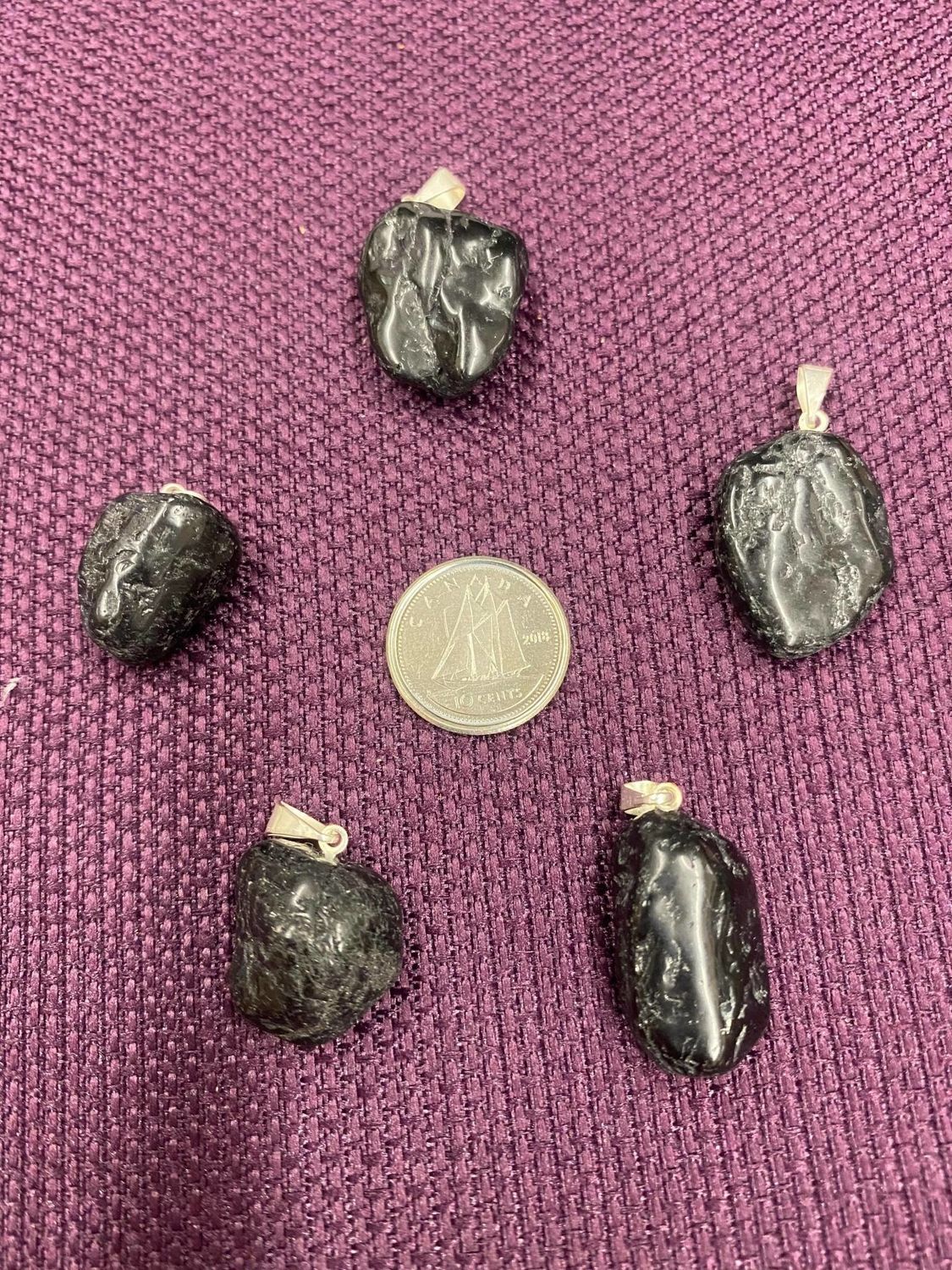 Assorted Black Tourmaline Pendants
