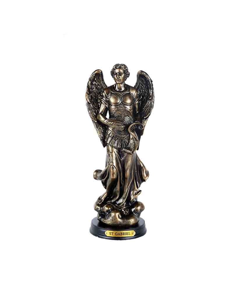 Archangel Gabriel Golden Statue  3 1/2&quot; x 3 1/2&quot; x 8 1/8&quot;