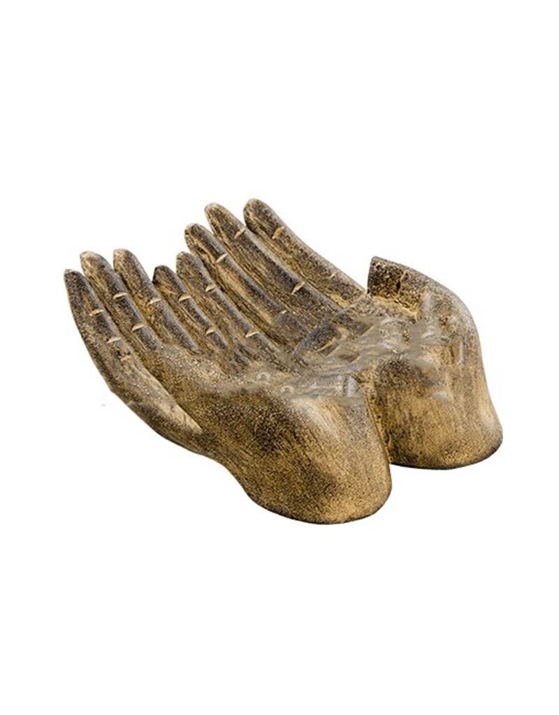 Volcanic Stone God&#39;s Hands 5.5&quot;x6.75&quot;x2&quot; Statue