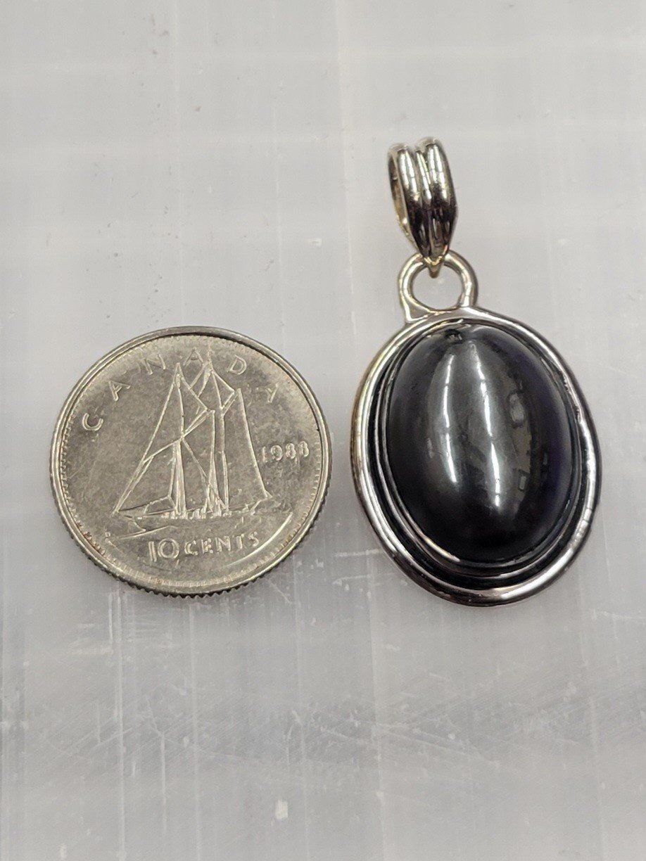 Hematite Pendant E Sterling Silver