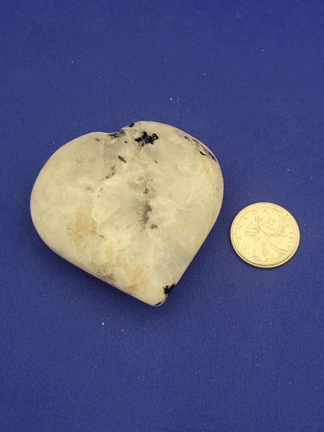 Rainbow Moonstone Heart 3&quot;