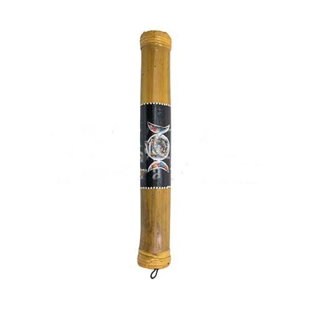 Triple Moon Painted Rainstick 15.5H.X1.75″DI