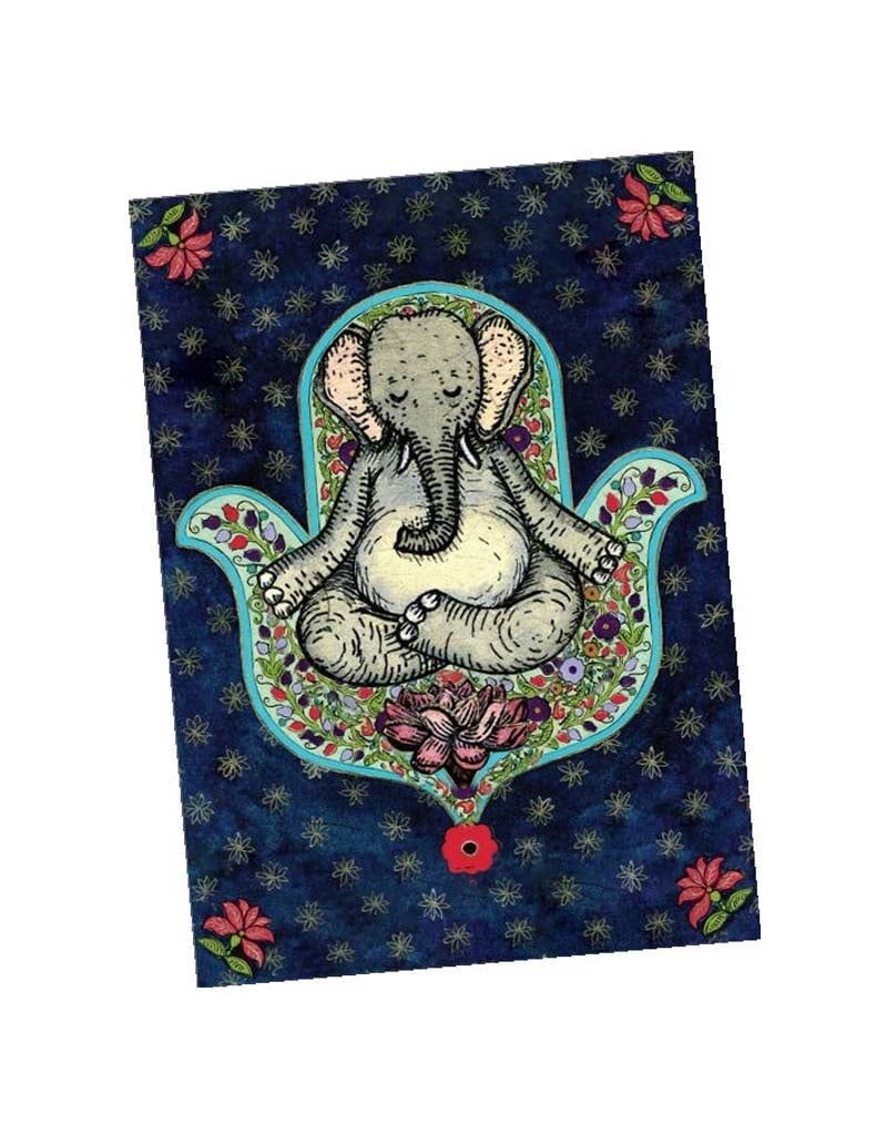 Meditating Elephant - Greeting  Card