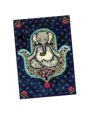Meditating Elephant - Greeting  Card