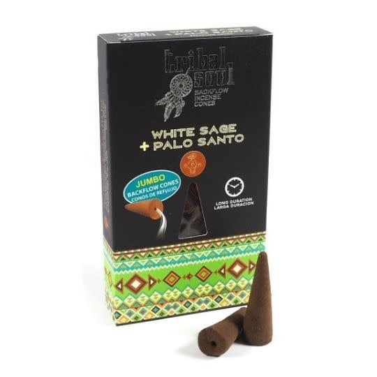 White Sage &amp; Palo Santo Tribal Soul Backflow Incense Cones