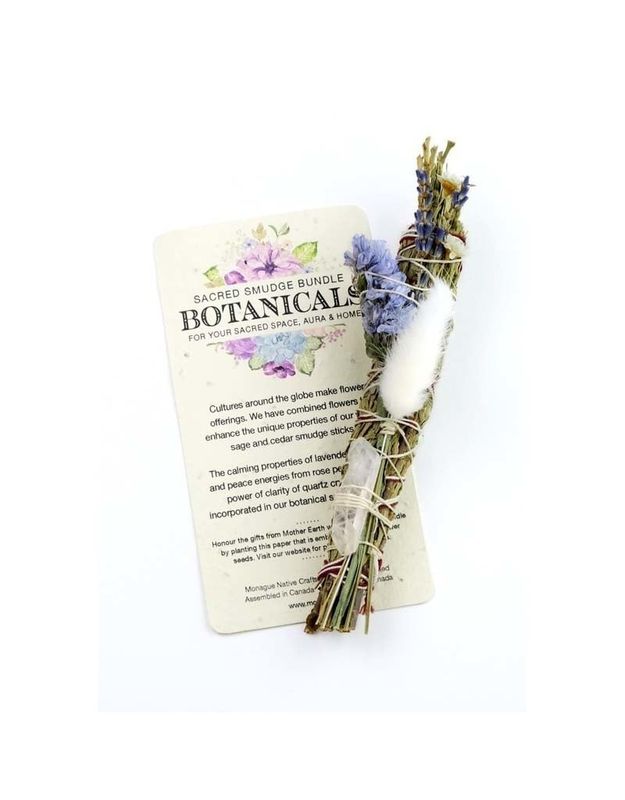 Sacred Smudge Bundle Botanical - Cedar Quartz