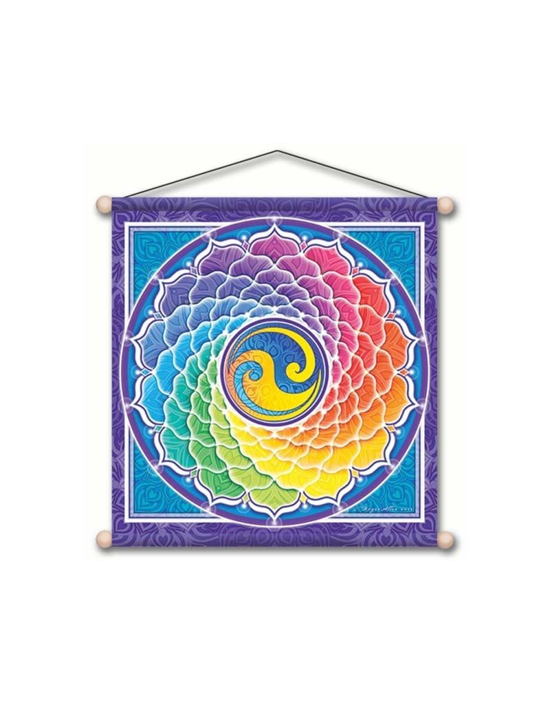 Rainbow Spiral Meditation Banner 15&quot; x 15&quot;