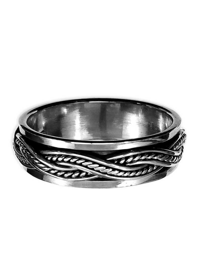 Braided Spinner / Fidget Ring - Size 8