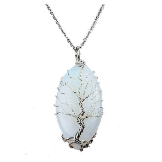 Tree of Life Necklace with Opalite