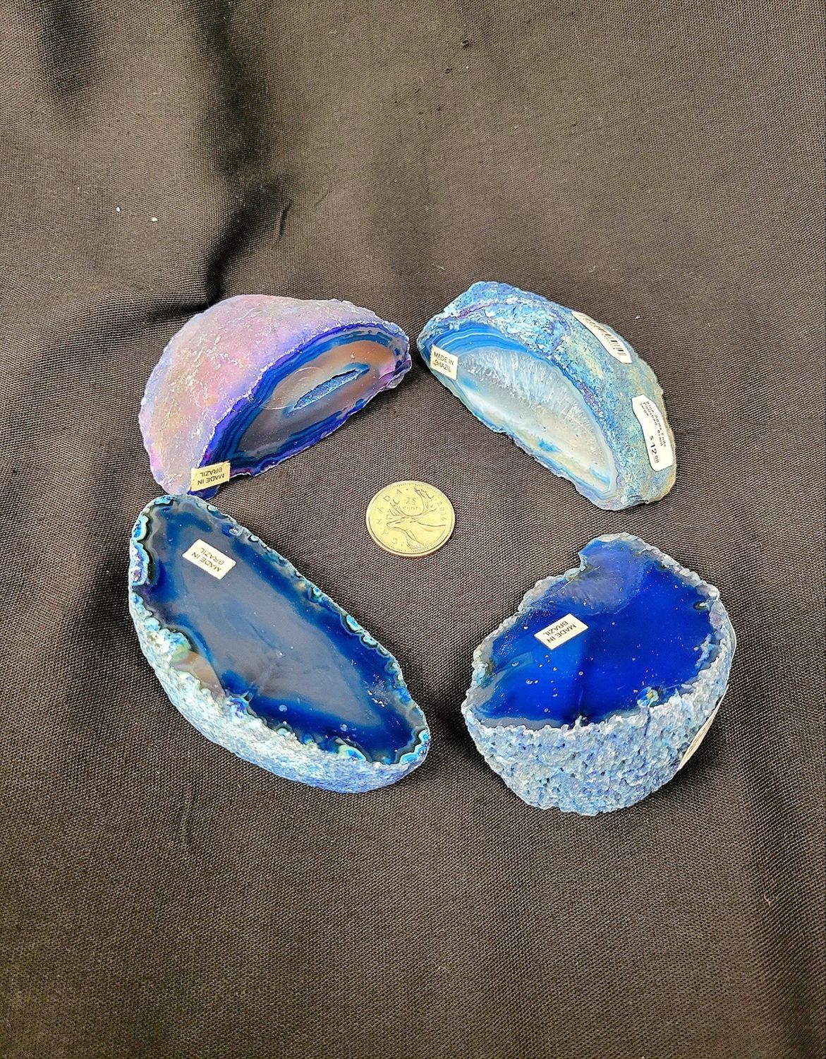Blue Agate Ends Polished, Brazil large