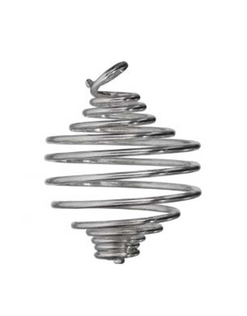 Medium Silver Plated Pendant Cage - 29mm