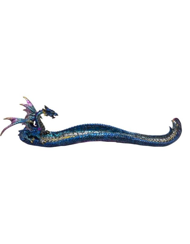 Blue Dragon with Claw Incense Burner 12&quot;