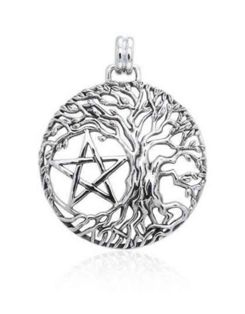 Pentacle Tree of Life Pendant Sterling Silver