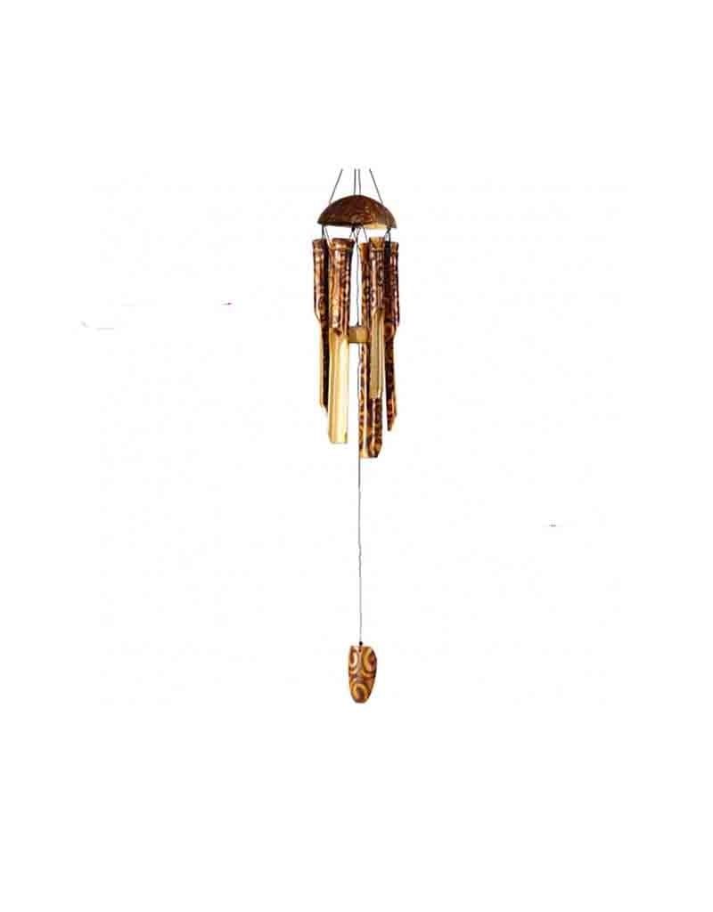 Bamboo Fire Burned Windchime 16&quot;