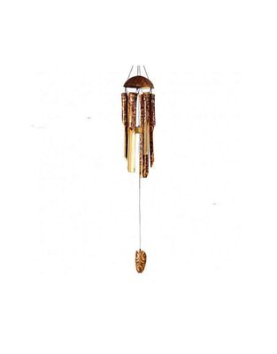 Bamboo Fire Burned Windchime 16&quot;