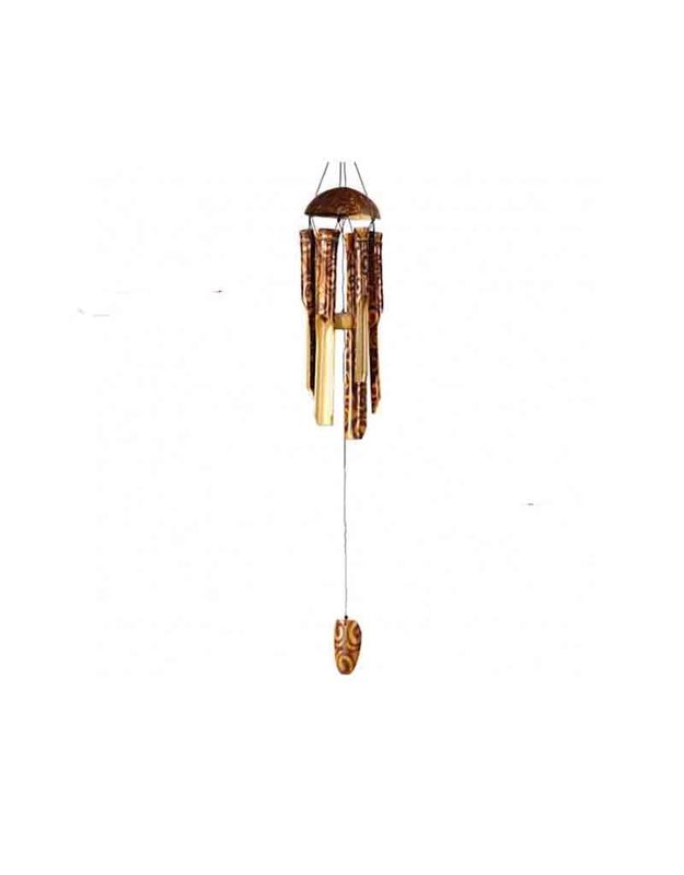Bamboo Fire Burned Windchime 16&quot;
