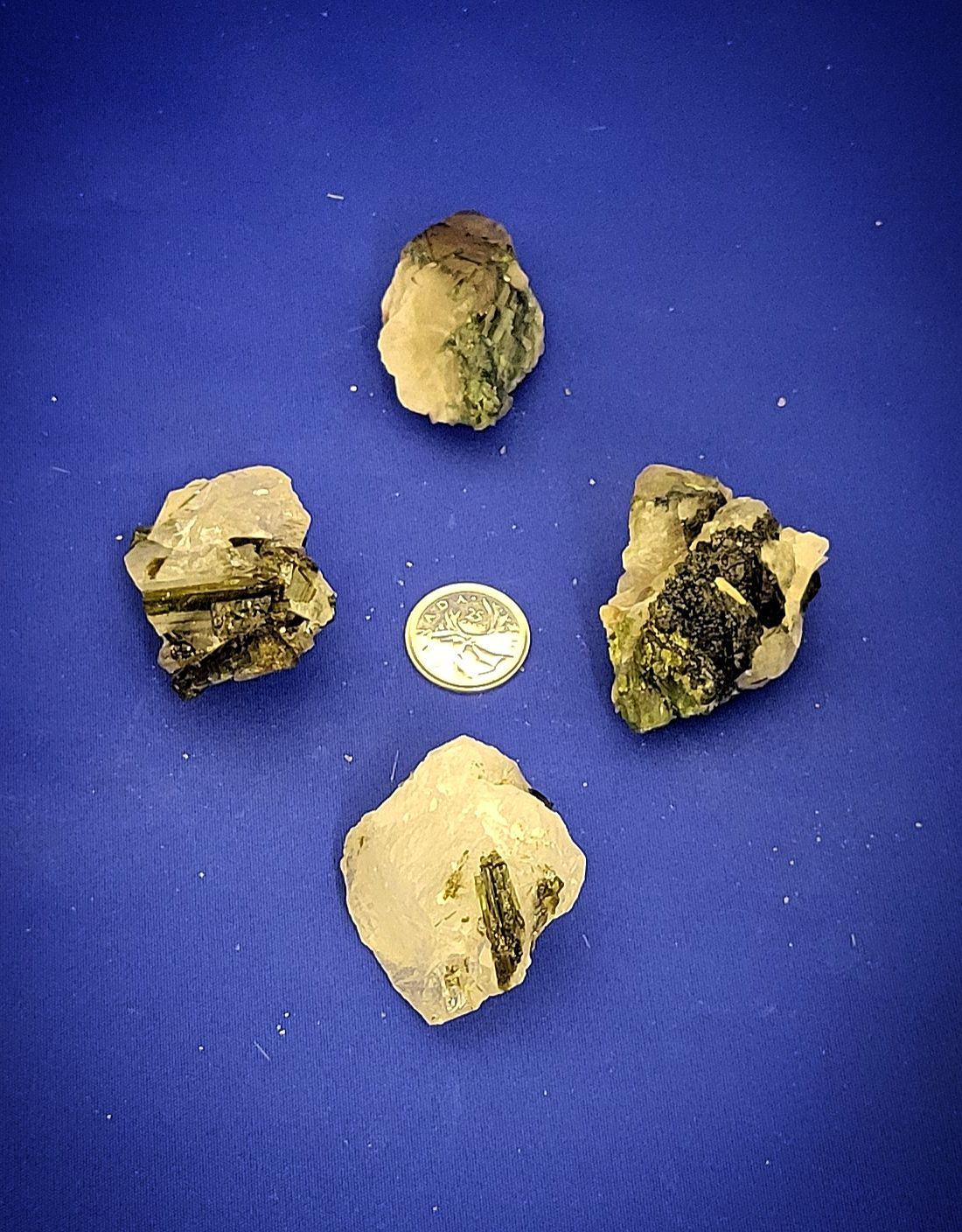 Green Tourmaline in Quartz