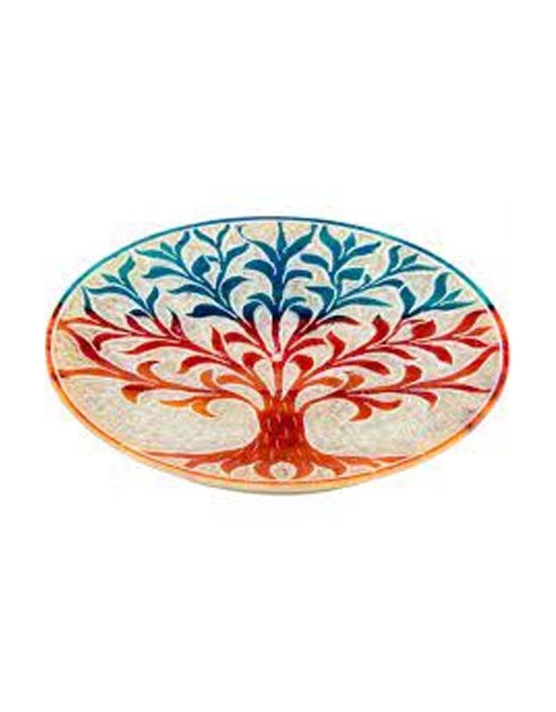 Soapstone Round Tree of Life Incense Burner - 4&quot;