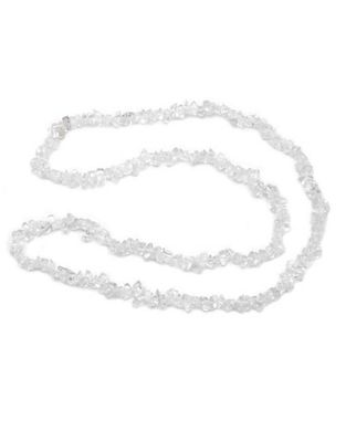 Clear Quartz 18&quot; Chip Necklace w Clasp