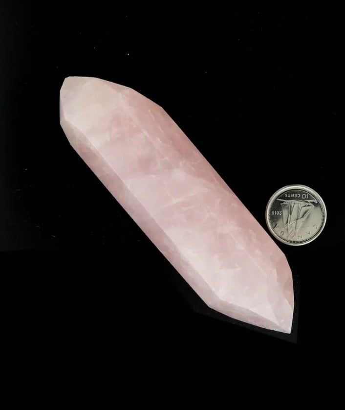 Rose Quartz Double Terminated Wand 4.25&quot;