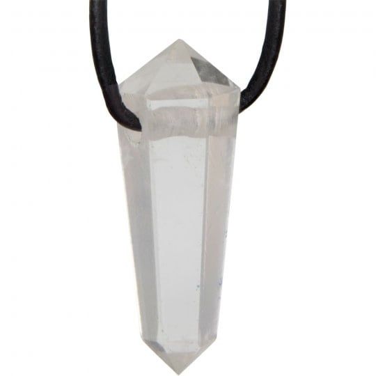 2 Points Clear Quartz Necklace