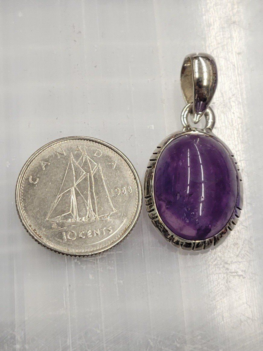Amethyst Pendant G Sterling Silver