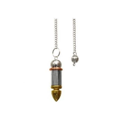 Silver/Brass Bullet - Copper Energy Ring Pendulum