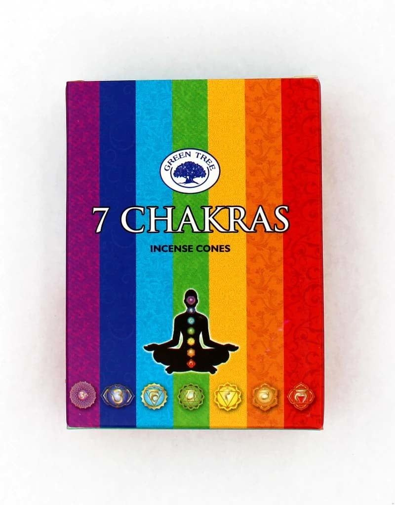 7 Chakras Green Tree Incense Cones
