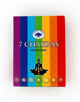 7 Chakras Green Tree Incense Cones