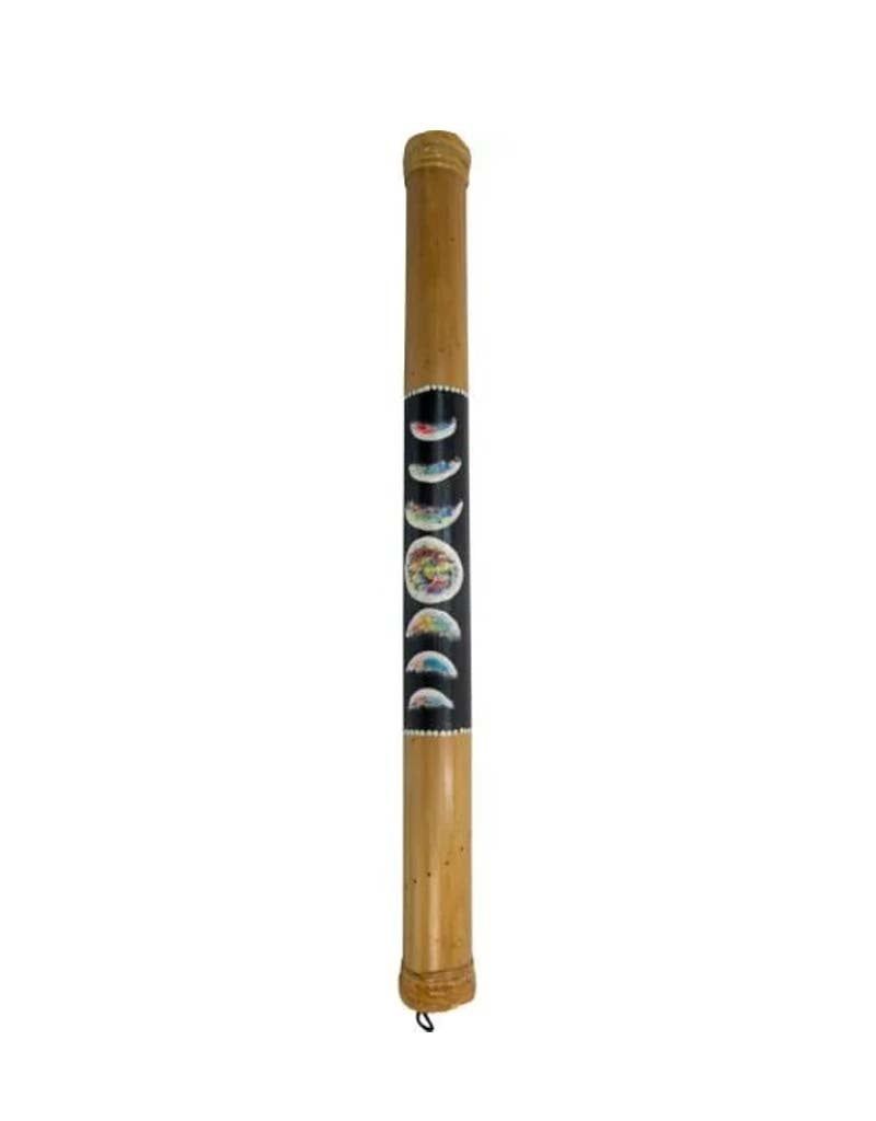 Large Painted Moon Phase Rainstick - 23″